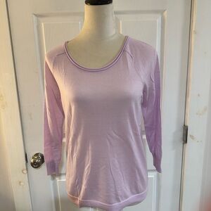 LOFT Light Purple 3/4 Sleeve Sweater